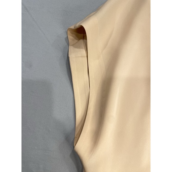 Lafayette 148 New‎ York 100% Silk Shirt Short Sleeve Button Up Pink Size Large - Picture 5 of 5